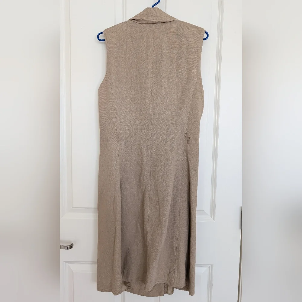 Sleeveless Tan Trench Dress - Picture 2 of 2